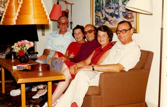 De fem børn, fra venstre Carl, Lis, Poul, Grete og Ib.